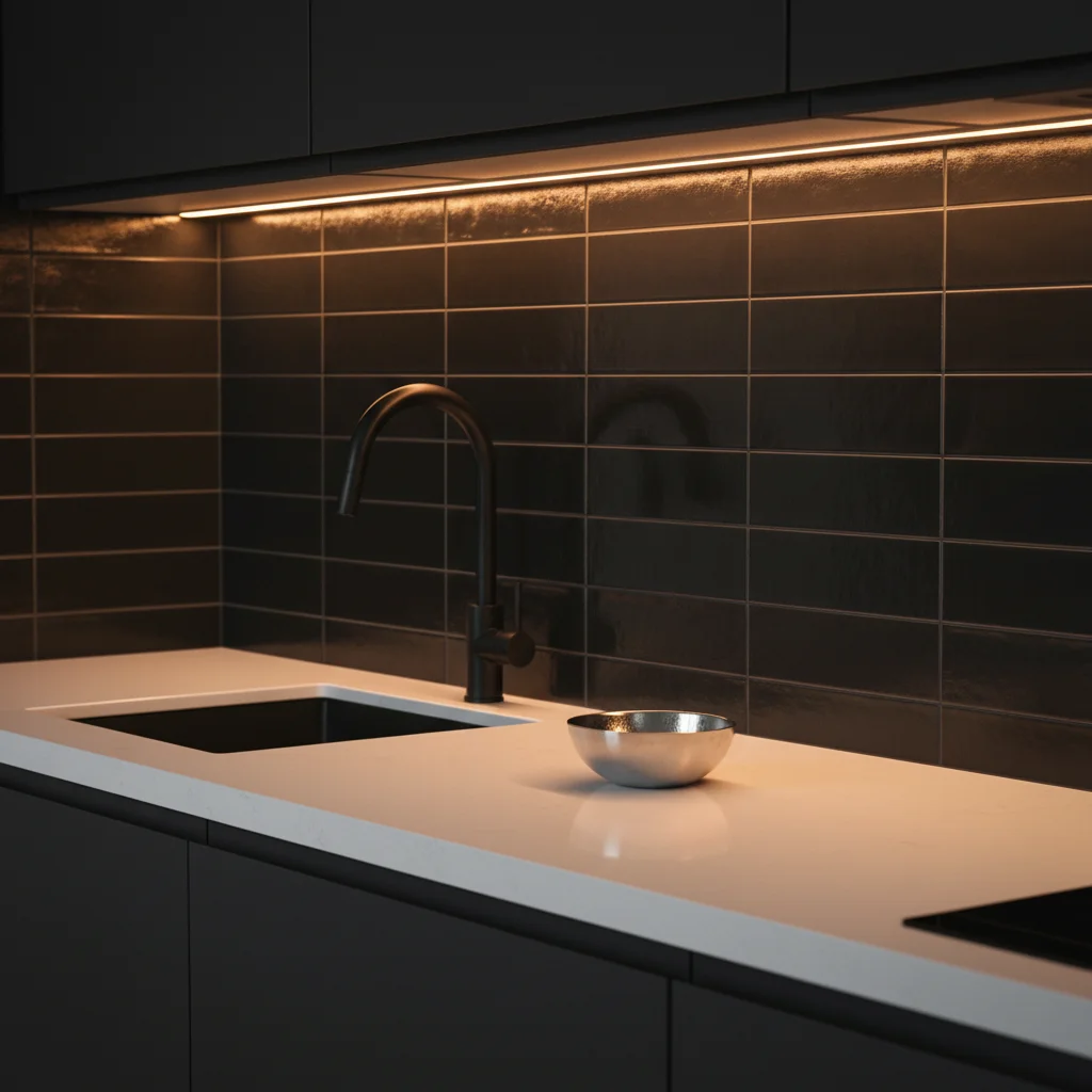 cuisine blanche bois noire