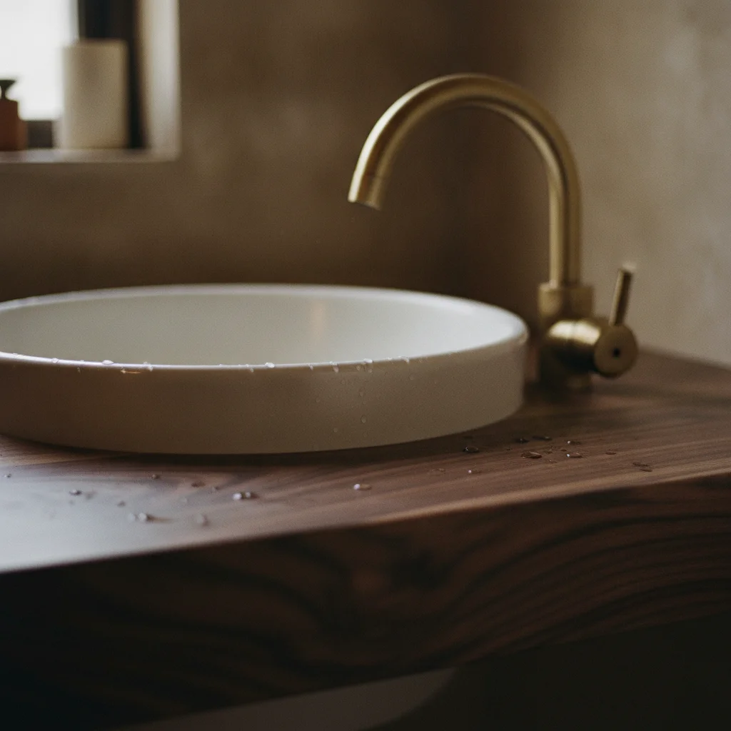 meuble salle de bain noyer