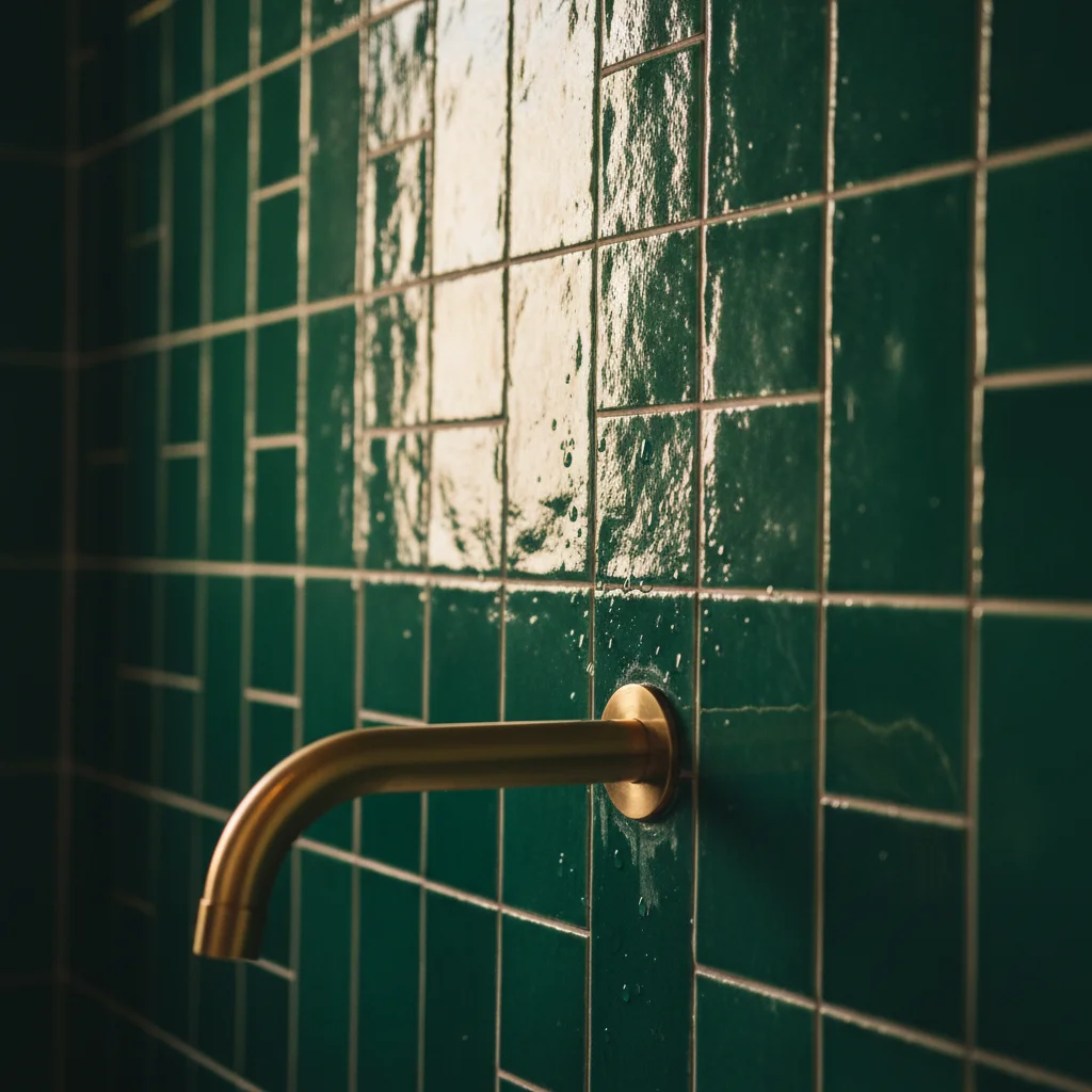 salle de bain verte
